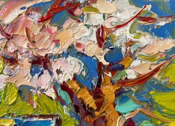 Image 1 of Original Oil Painting Summer Nature Landscape Time for Easter