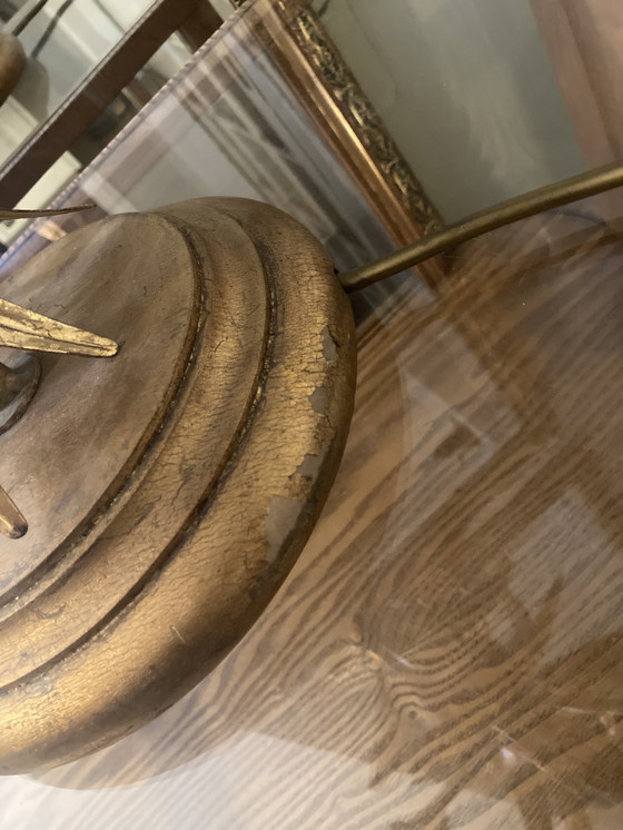 Image 1 of Lámpara de mesa original de Hans Kögl Weizengarbe, pátina Hollywood Regency