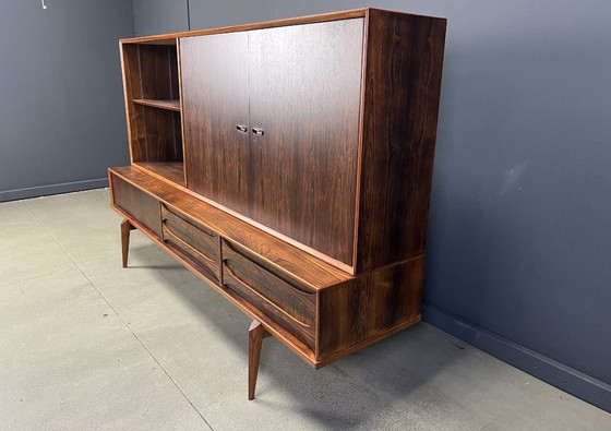 Image 1 of Oswald Vermaercke Paola highboard van palissanderhout voor V-Form België 1959