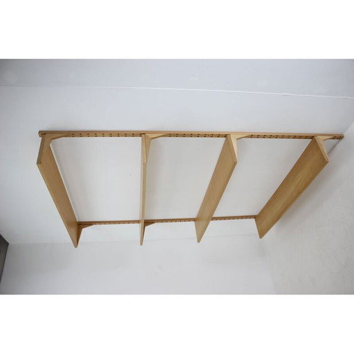 Vintage oak shelving system, Denmark 1960