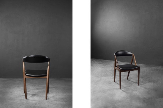 Image 1 of Vintage Mid-Century Danish Modern Teak Office Chair Model 31 by Kai Kristiansen for Schou Andersen Møbelfabrik, 1957