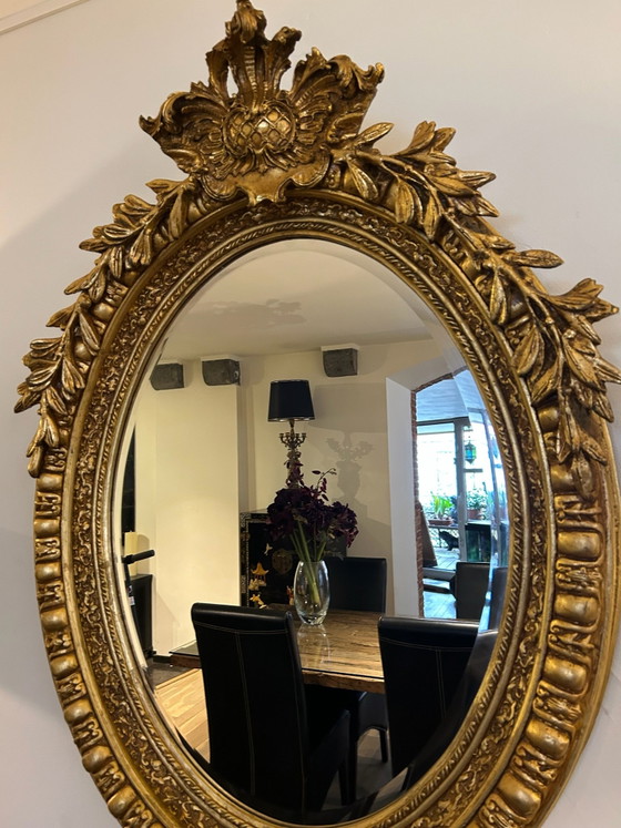 LARGE imposing baroque mirror – Wood (photo 13 of 13)