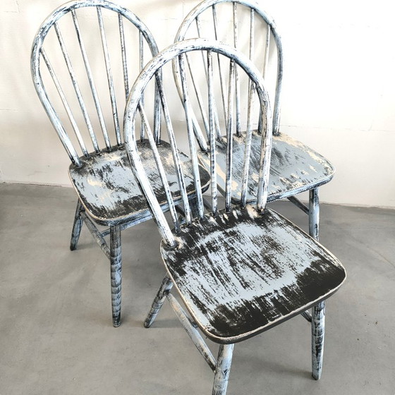 Image 1 of Vintage Brocante bar chairs (dining room, room chair)