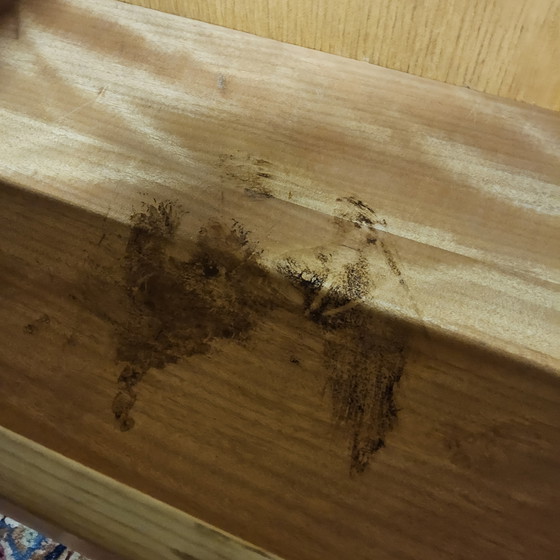 Image 1 of Vintage Ash Wood Fine Veneer Sideboard / Sideboard Erich Stratmann Oldenburger Werkstätten, Drawers and Cabinet