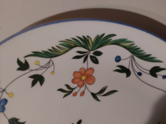 Image 1 of Grand plat Gien oiseau de paradis 