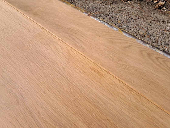 Image 1 of Buiscar stone cart lounge table with oak table top