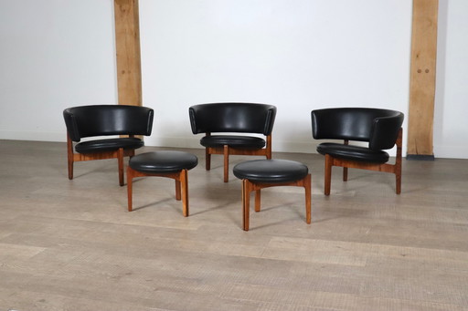 Sven Ellekaer Chaises longues et tabourets Christian Linneberg 1962