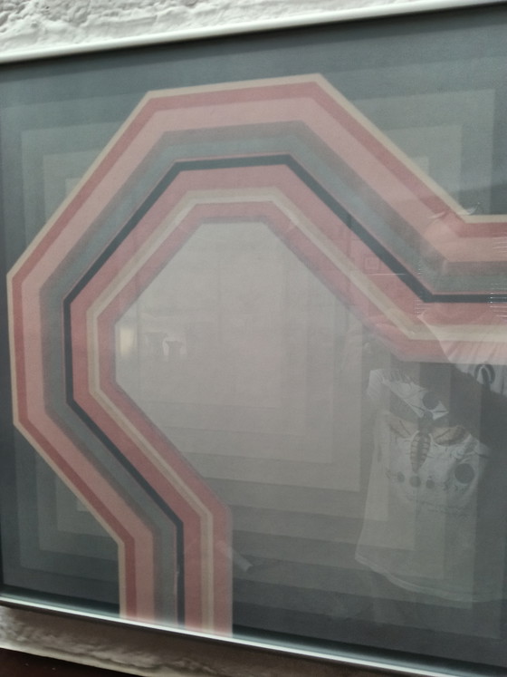 Postmodern Art Print 1980s Framed – Glass, Metal (photo 4 of 6)
