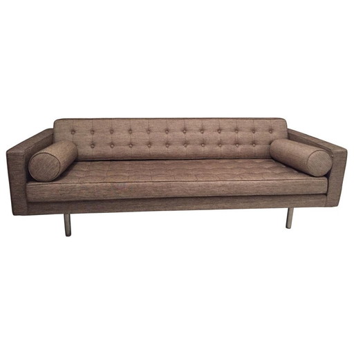 Sofa aus beigem Stoff und Metall - 1980er Jahre