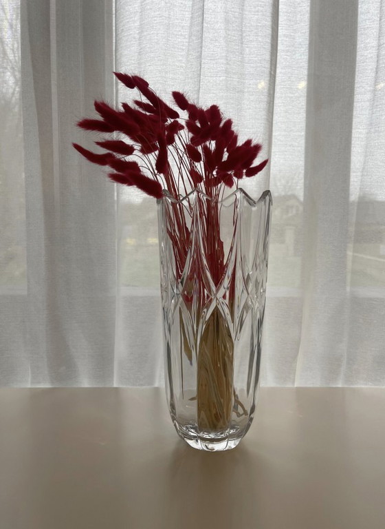 Image 1 of Vase Cristal Bohème Vintage République Tchèque