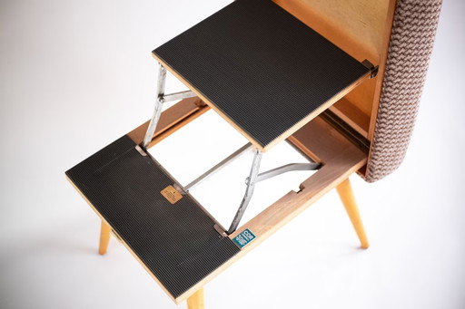 Vintage stool with integrated stepladder - Mid - Century Design