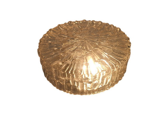 Image 1 of RZB Leuchten - 'Flush Mount' - ceiling lamp - glass - metal - 70's 