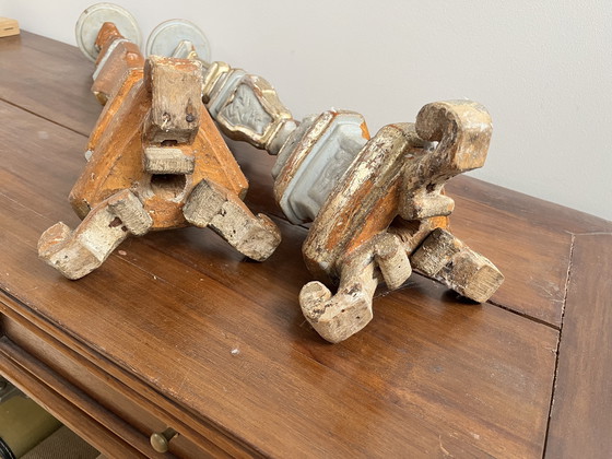 Image 1 of Par de candelabros de altar franceses antiguos