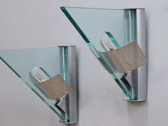 Image 1 of Artemide Icaro wall sconces Carlo Forcolini post-modern design 1980s