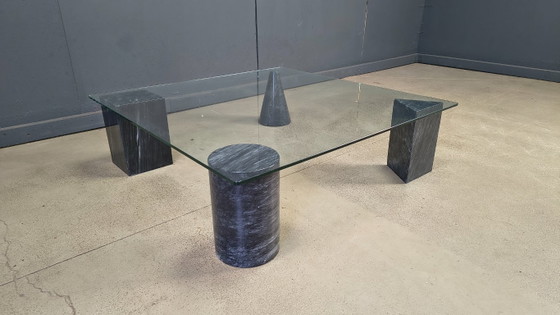 Image 1 of Table basse vintage en marbre italien, années 1970