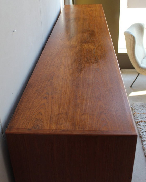 Image 1 of XXL teak highboard, German design classic by Heinrich Rietsenpatt
