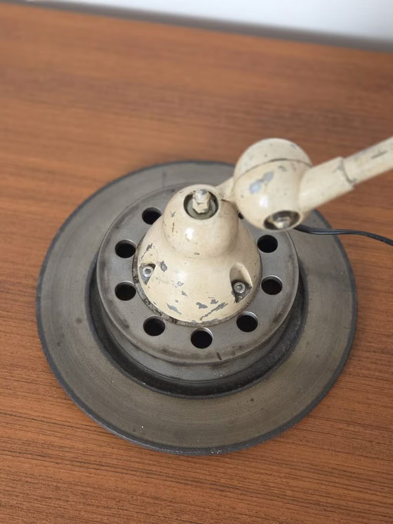Jean-Louis Domecq, Lampada Jieldé industriale beige, Anni '50, Jielde, Lampade da tavolo, Metallo (foto 22 di 23)