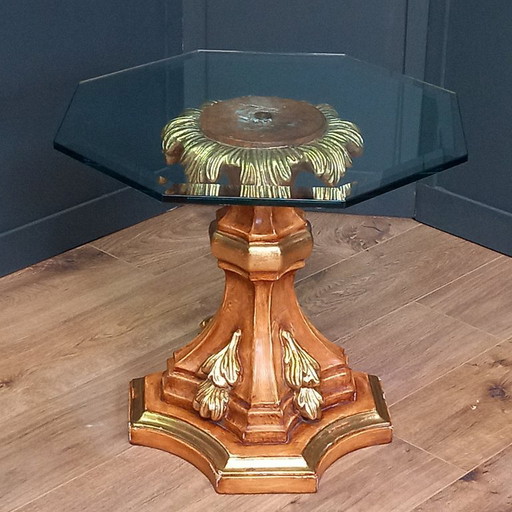 Einzigartiger Hollywood Regency Beistelltisch 2 von 2