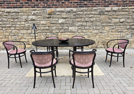 Thonet Dinning Set Esstischgruppe Chairs Stühle Tisch Vintage