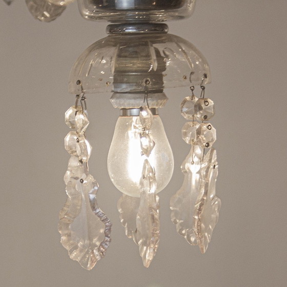 Image 1 of Bohemian Cut Lead Crystal Chandelier, 1930s
