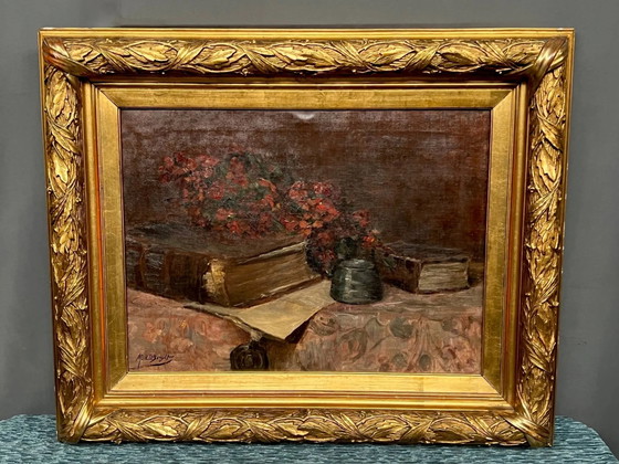Mr. Van Der Borght. “Still life with flowers.” – Paintings & Drawings, Wood (photo 9 of 9)