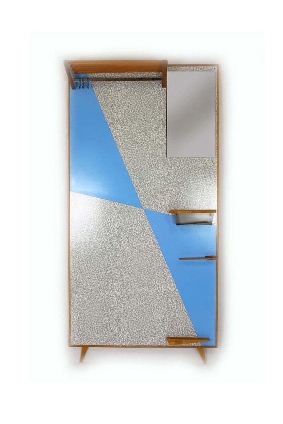 Image 1 of Restored Vintage Geometric Coat Rack from Drevokov Blatna, 1972