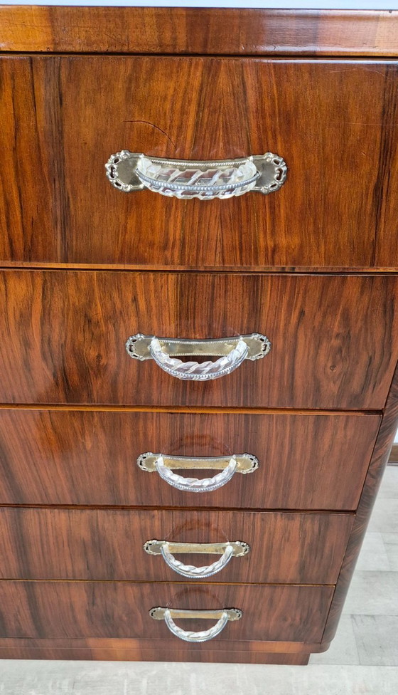 Cómoda Art Déco Veneciana con 5 Cajones, 1940 – Italian Manufacturing, Wood (photo 18 of 29)