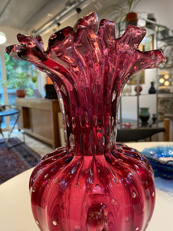 Vaso in Vetro di Murano Tinto e Bollicante – Vasi, Glass, Murano Glass (photo 2 of 6)