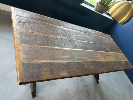 Image 1 of Table de salle à manger industrielle unique