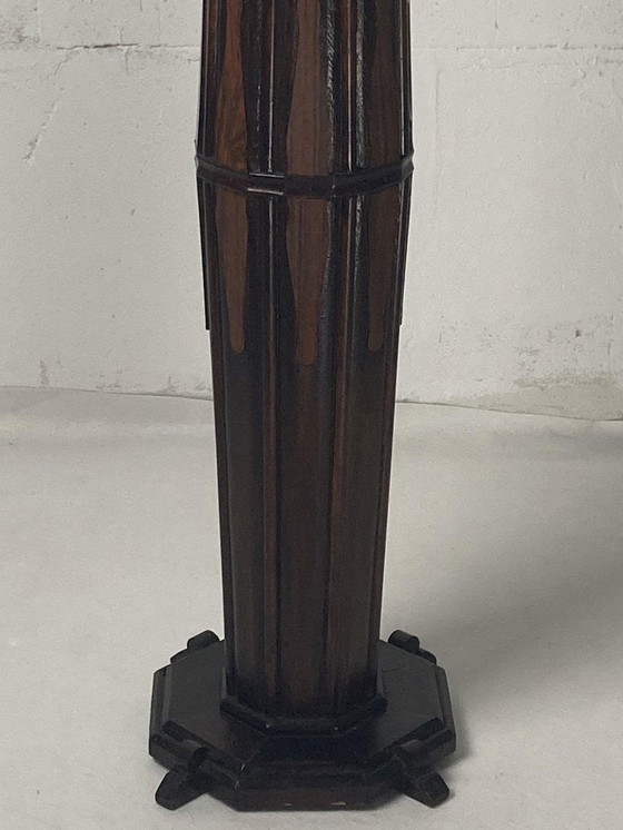 Image 1 of Art Deco Dutch Amsterdam School Pedestal, 1920S