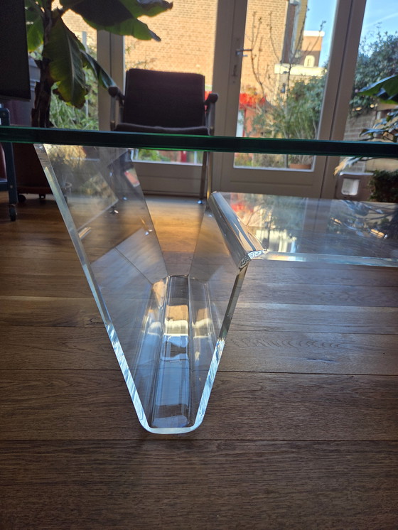 Image 1 of Table basse vintage en verre et marbre