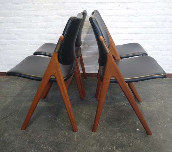 Image 1 of 4 sedie Olav Houg design scandinavo anni '60