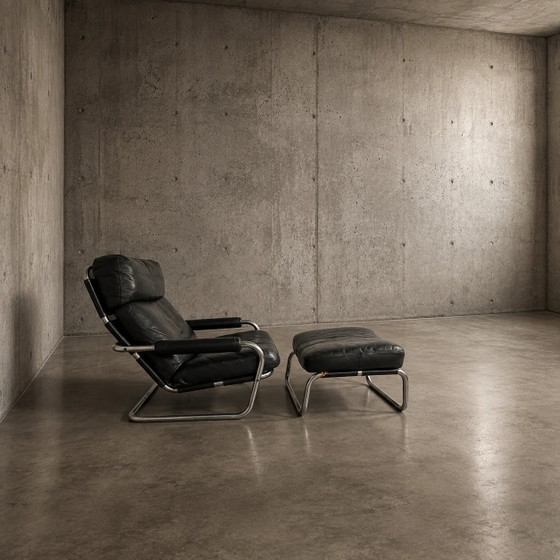 Gelderland 601 "Meneer Oberman" fauteuil lounge / ottoman / Jan des Bouvrie (photo 5 of 7)
