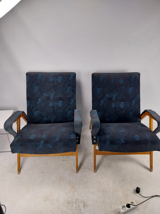 2 X  Loungechair Tsjechië Door Frantiṣ̌Ek Jirák Voor Tatra 1960'S 