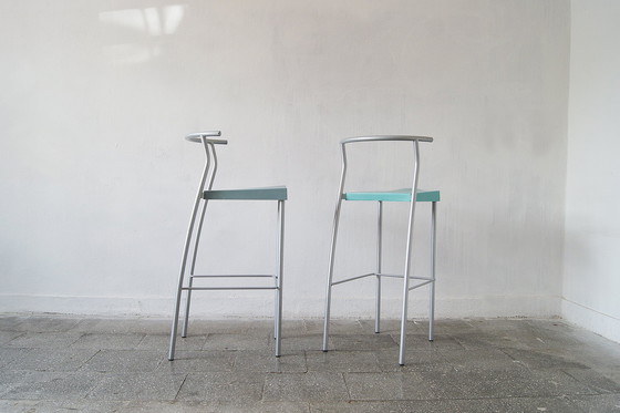 Image 1 of Satz Hi-Glob Barhocker von Philippe Starck für Kartell, 1990er Jahre