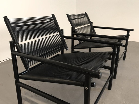 Twee Fly Line loungestoelen, G. Belotti voor CMP Padova – Stoelen / fauteuils, Metal, Plastic (photo 3 of 11)