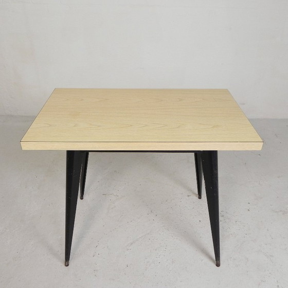 Image 1 of Henri Julien bistro table, Model Tolix T55 with Formica top, 1950s