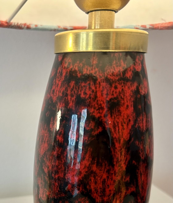 Image 1 of Lampada da tavolo Scheurich senza fili con motivo a pesciolini di fuoco.