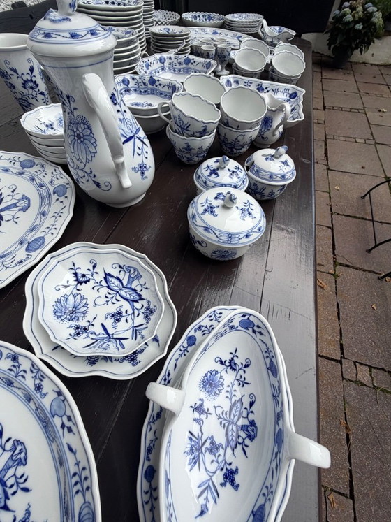 Service de bols 3 pièces, motif oignon original de Meissen – 1er choix – Vaisselle, Porcelain (photo 10 of 10)