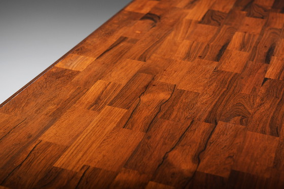 Image 1 of Stunning Desk Table In Brazilian Rosewood By Jean Gillon For Italma Woodart.