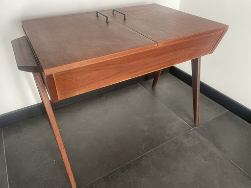 Mid - Century sewing table in teak by Ilse Möbel, 1950s
