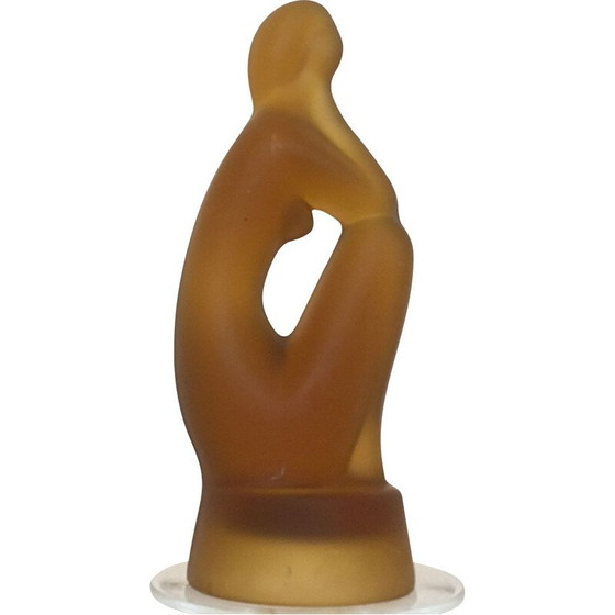 Image 1 of Vintage glass sculpture by Jitka Forejtova, Czechoslovakia 1970