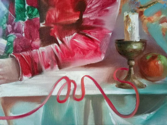 Original Oil Painting Abstract Figurative Girl Flowers Magic – Paintings & Drawings, Canvas (photo 8 of 13)