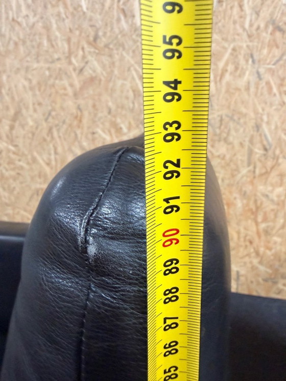 Image 1 of Rolf Benz bank en 2 fauteuils zwart leer