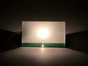 1980s Vintage LORENTZONS Wall Light With Green Metal & Textured Acrylic Diffuser — Swedish Mid-Century Modern Night Light.