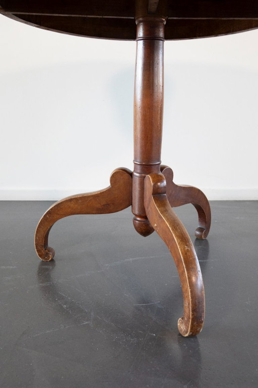 Ronde antieke gueridon / bijzettafel