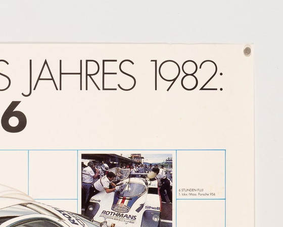 Image 1 of Porsche 956 in sezione – 1982 – Poster originale vintage Porsche di Bruno Betti – Design industriale – 76x102 cm