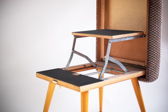 Image 1 of Vintage stool with integrated stepladder - Mid - Century Design