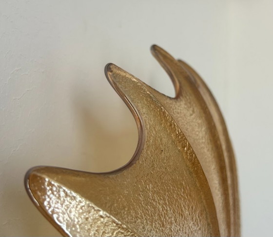 Image 1 of Vintage XL wandlamp, Murano en messing, Italië 1970