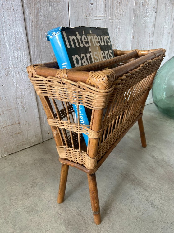 Porte Revues Vintage – Porte-revues, Rattan, Wood (photo 4 of 6)